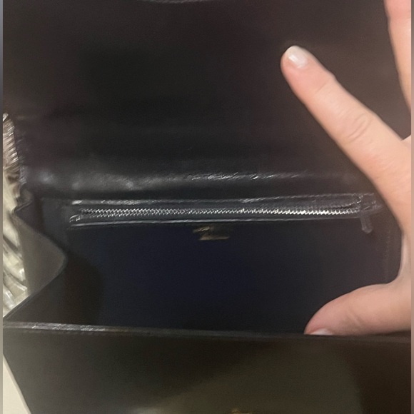 Vintage Gucci GG (gold) shoulder bag-dark blue/black - Picture 5 of 9